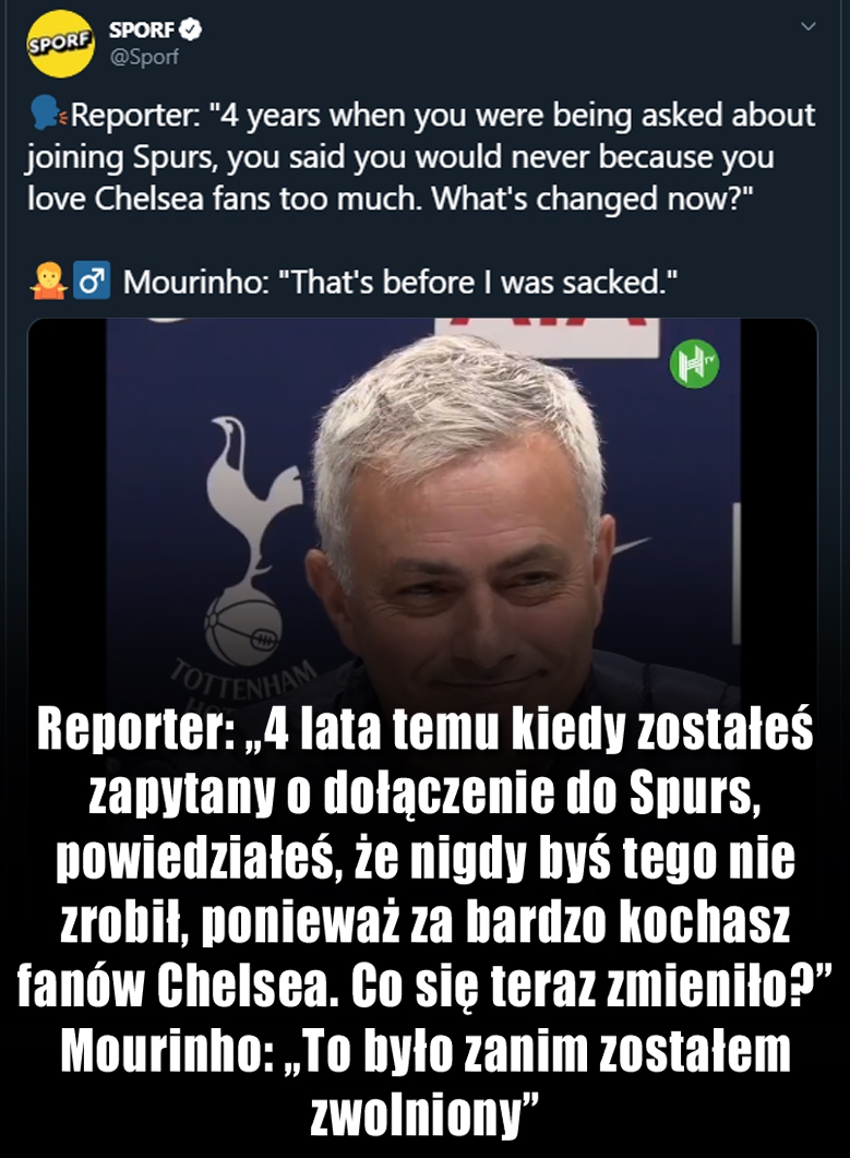 TAK Mourinho WYJAŚNIŁ swoje słowa sprzed 4 lat... :D